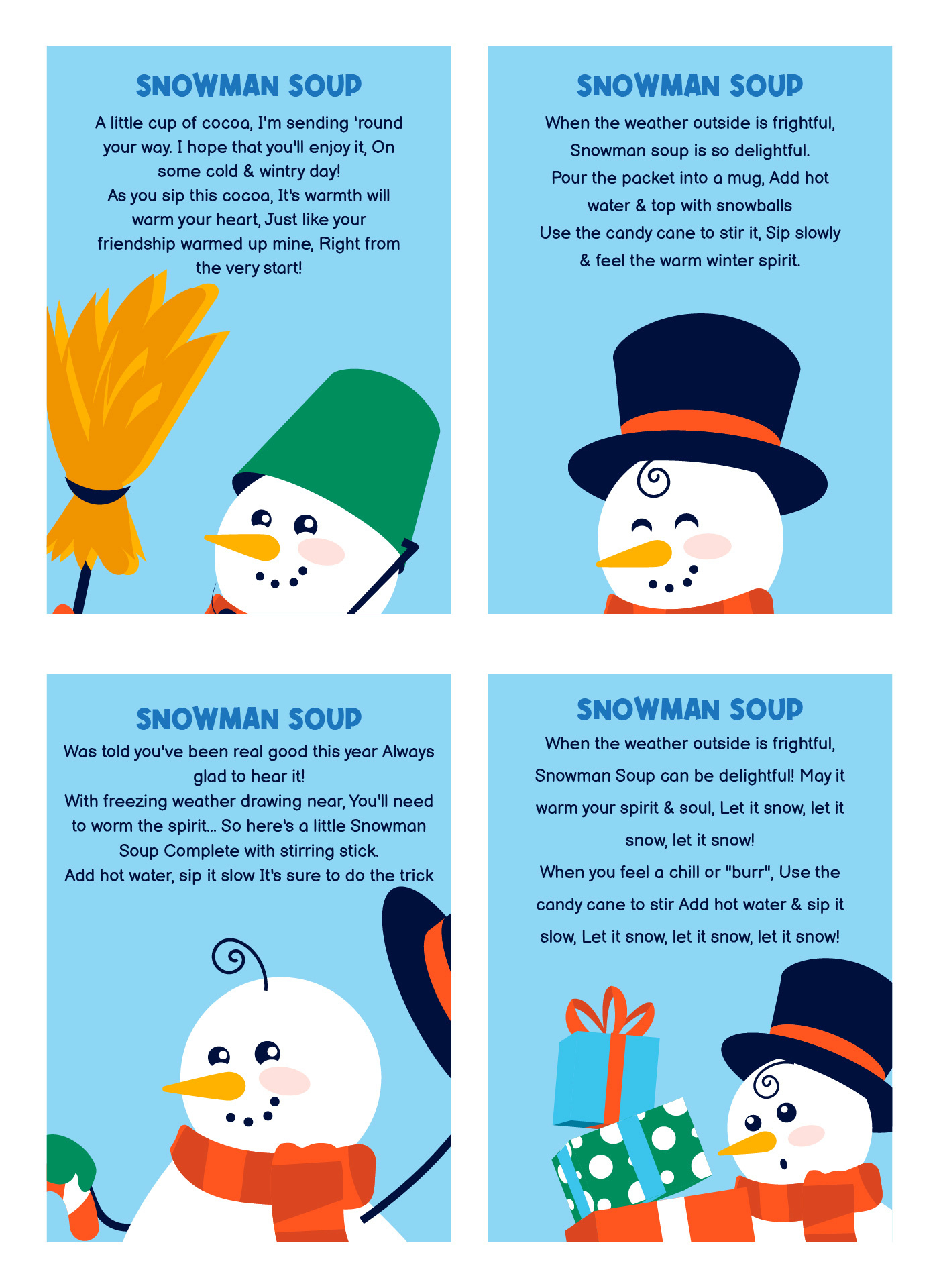 Snowman Soup Labels - 10 Free Pdf Printables | Printablee regarding Free Snowman Soup Printable Labels