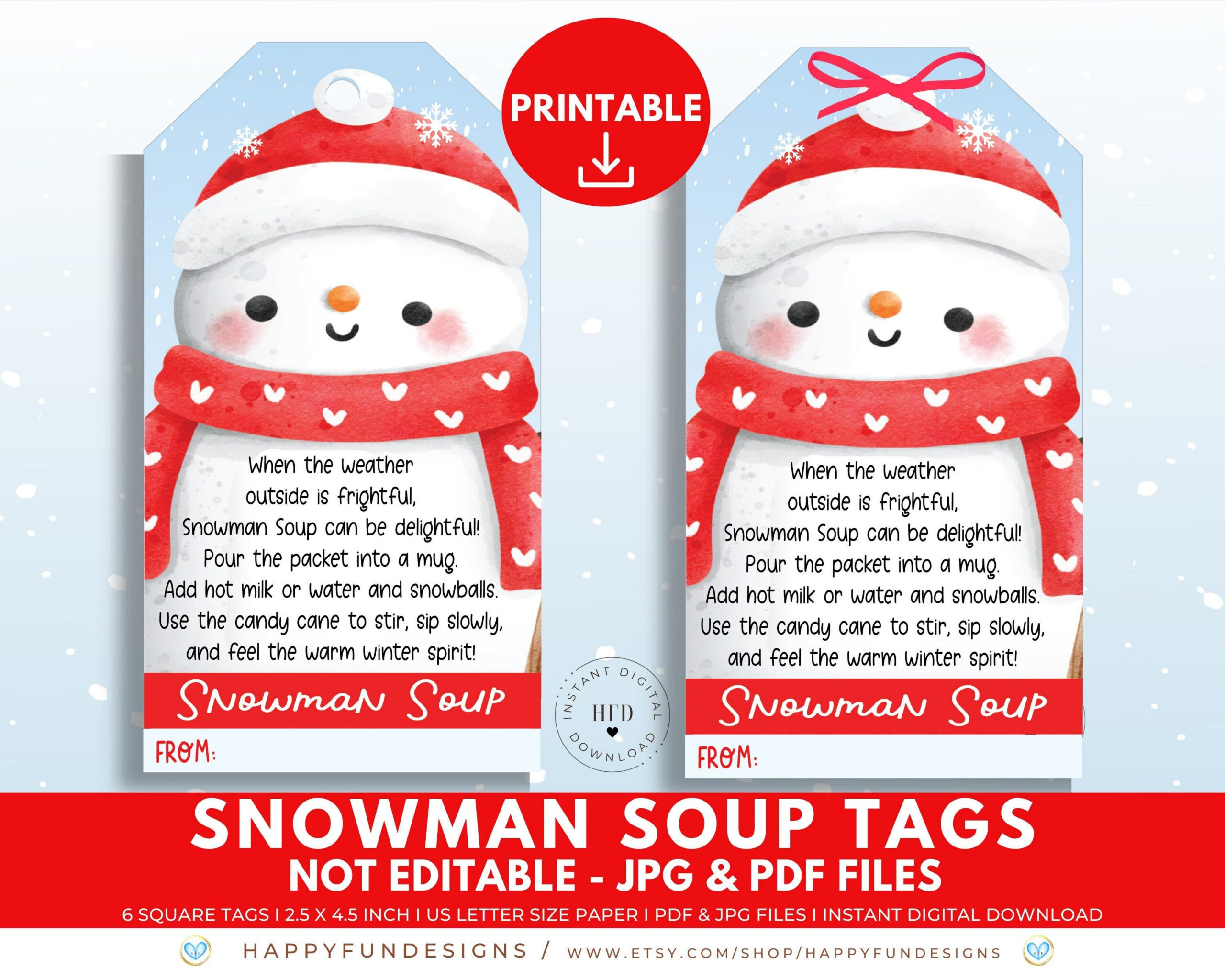 Snowman Soup Tag Printable, Snowman Soup Treat Bag Topper, Pta with regard to Snowman Soup Printable Template