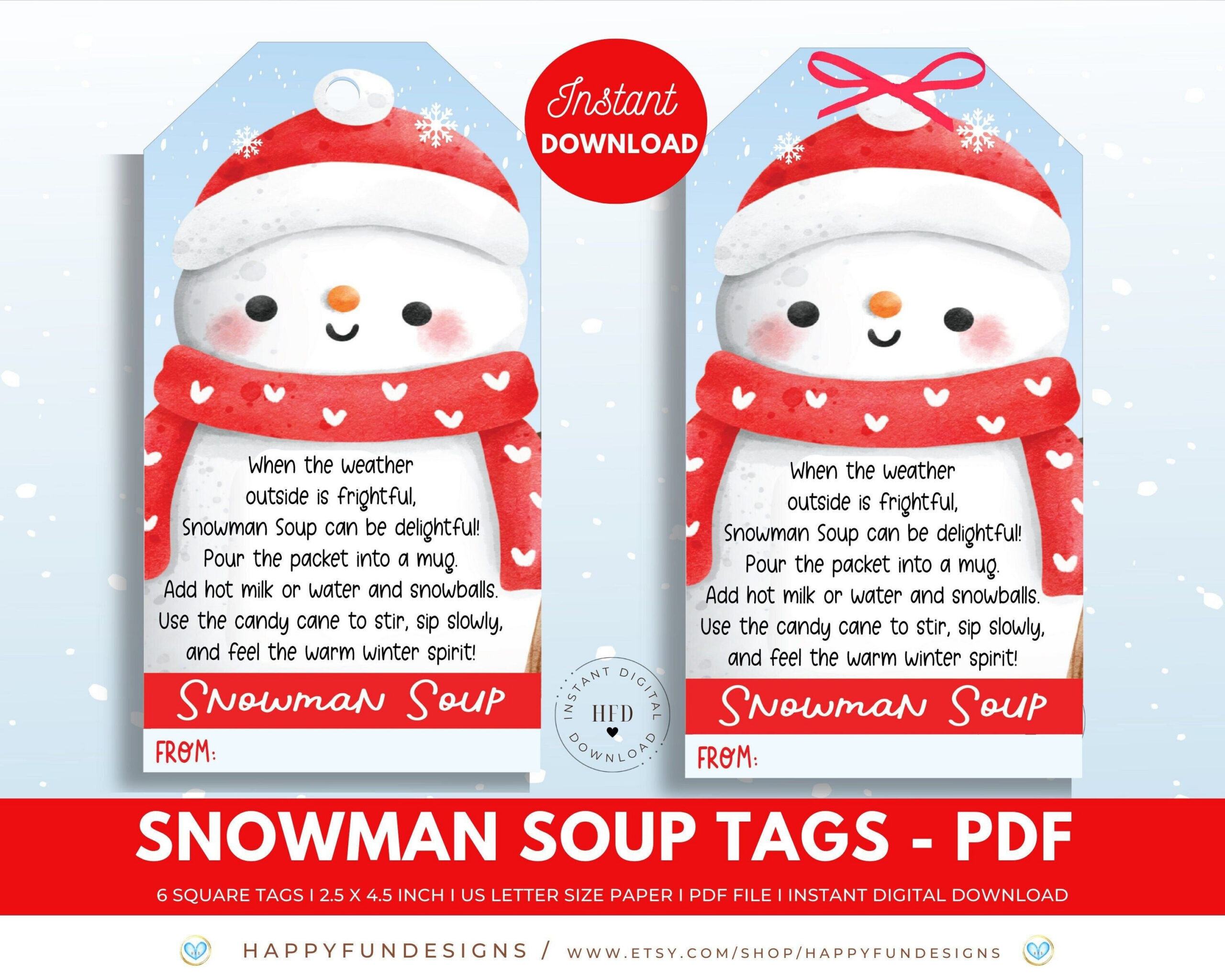 Snowman Soup Tag Printable, Snowman Soup Treat Bag Topper, Pta within Snowman Soup Printable Free Download