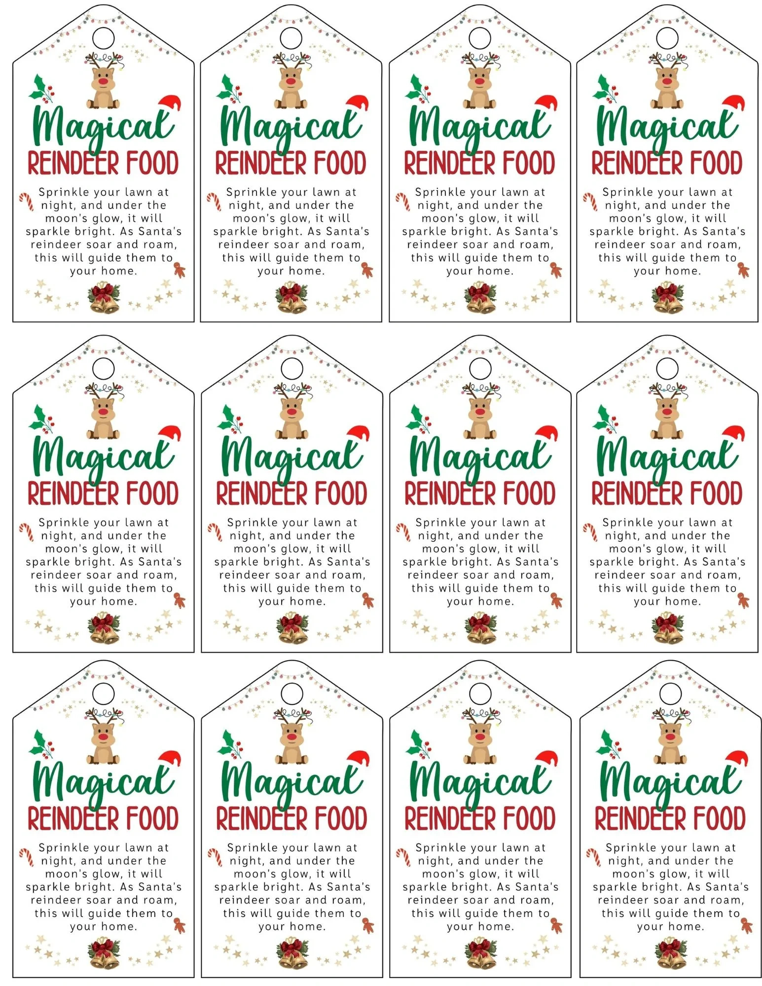 Sprinkle Some Magic: Reindeer Food Poem With Free Printable with regard to Free Printable Magic Reindeer Food Tags