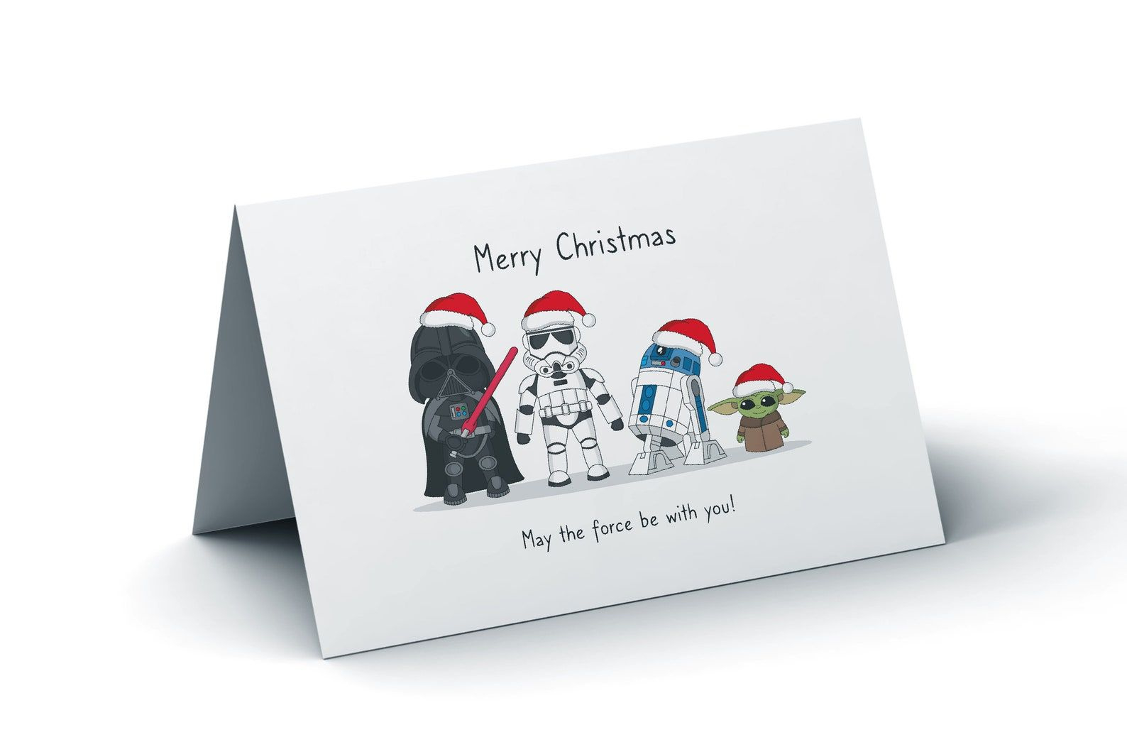 Star Wars Christmas Cards - Shop On Pinterest regarding Star Wars Printable Christmas Card