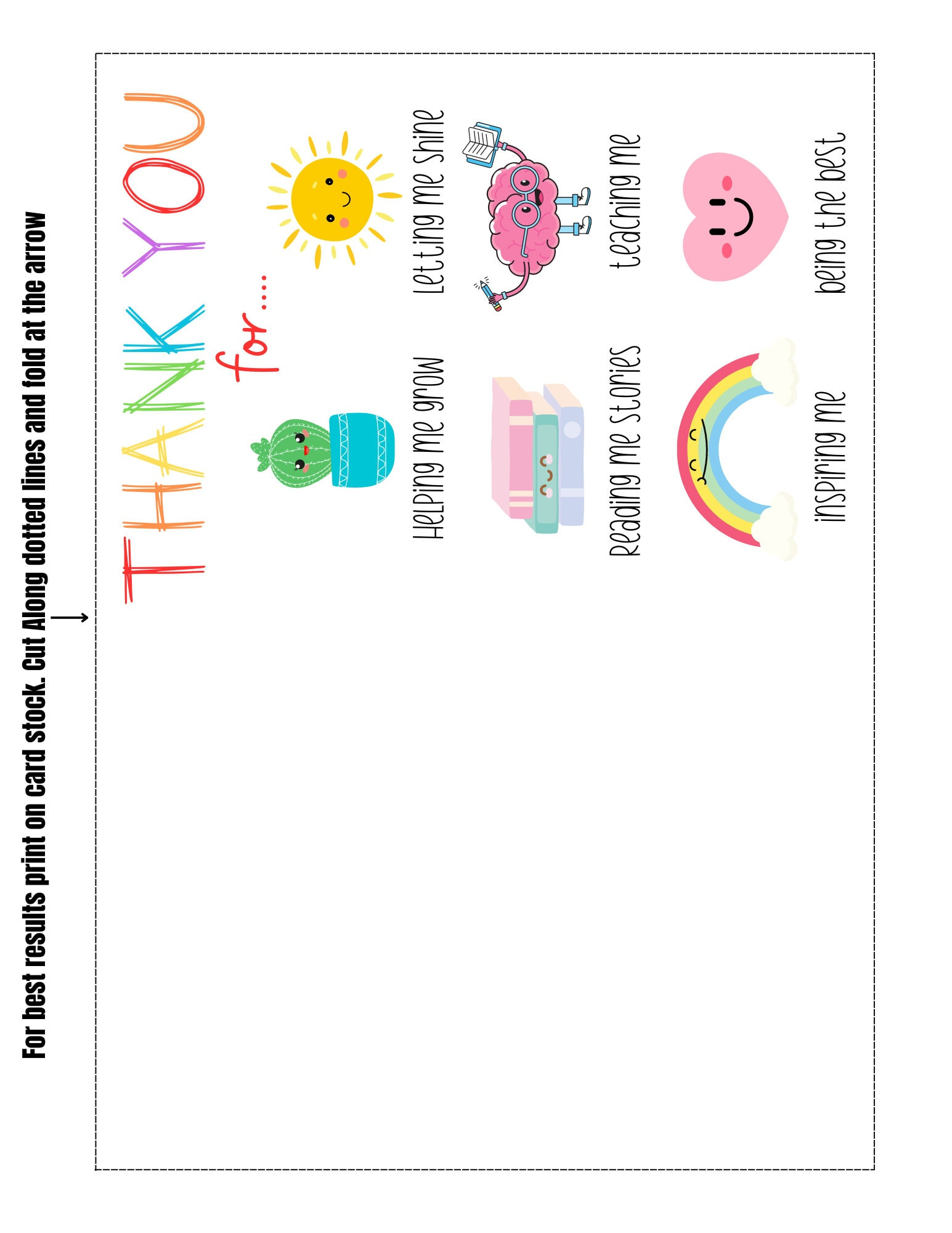 Teacher Thank You Cards Printable, Printable Teacher Greeting Card pertaining to Thank You Cards Printable For Teachers
