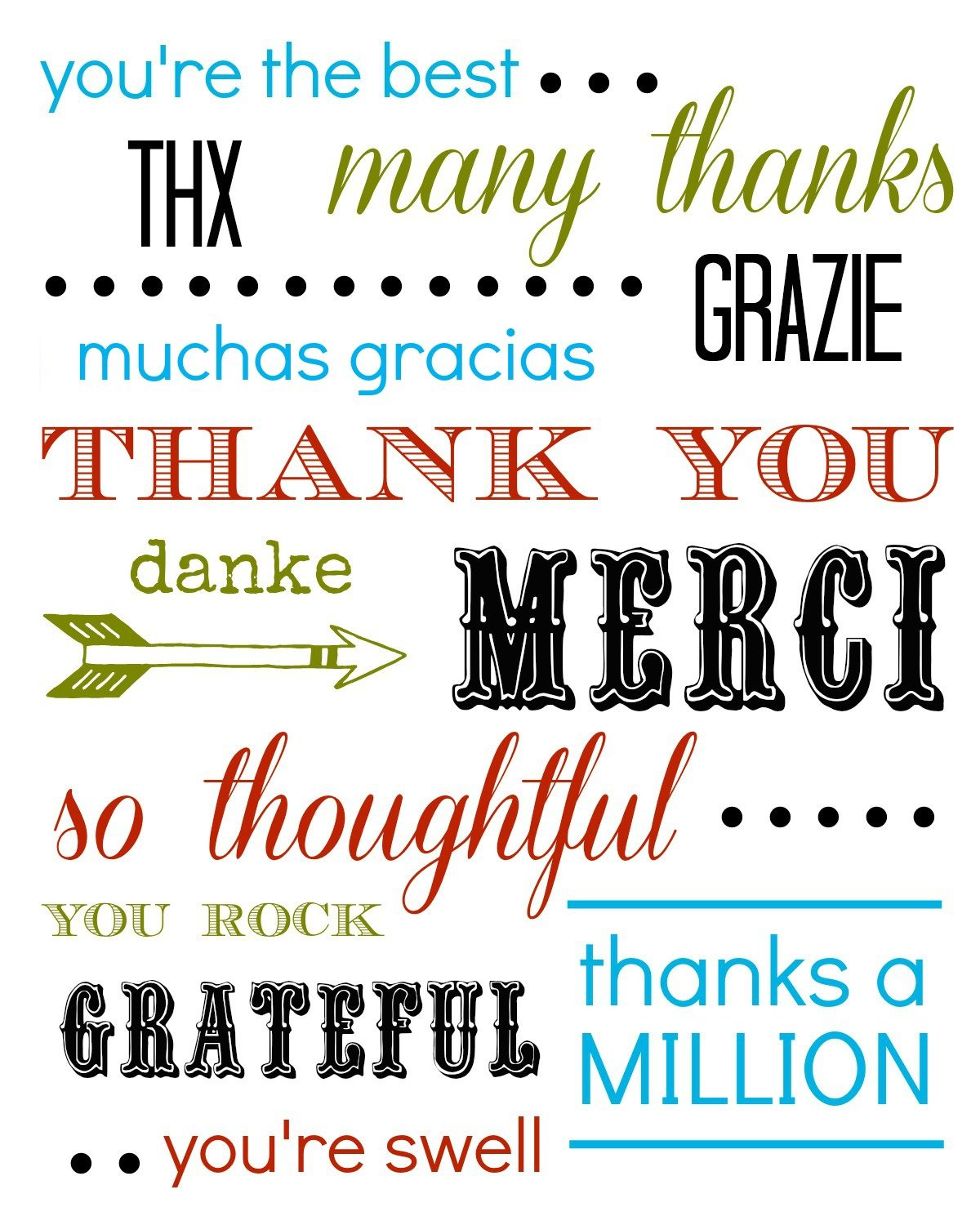 Thank You Card Free Printable with regard to Thank You Cards Printable Free