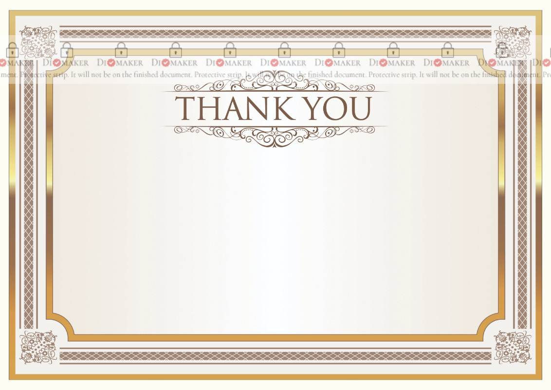 Thank You Card Template «Shine» - Dimaker - Templates - Thank You Card pertaining to Blank Thank You Cards Printable