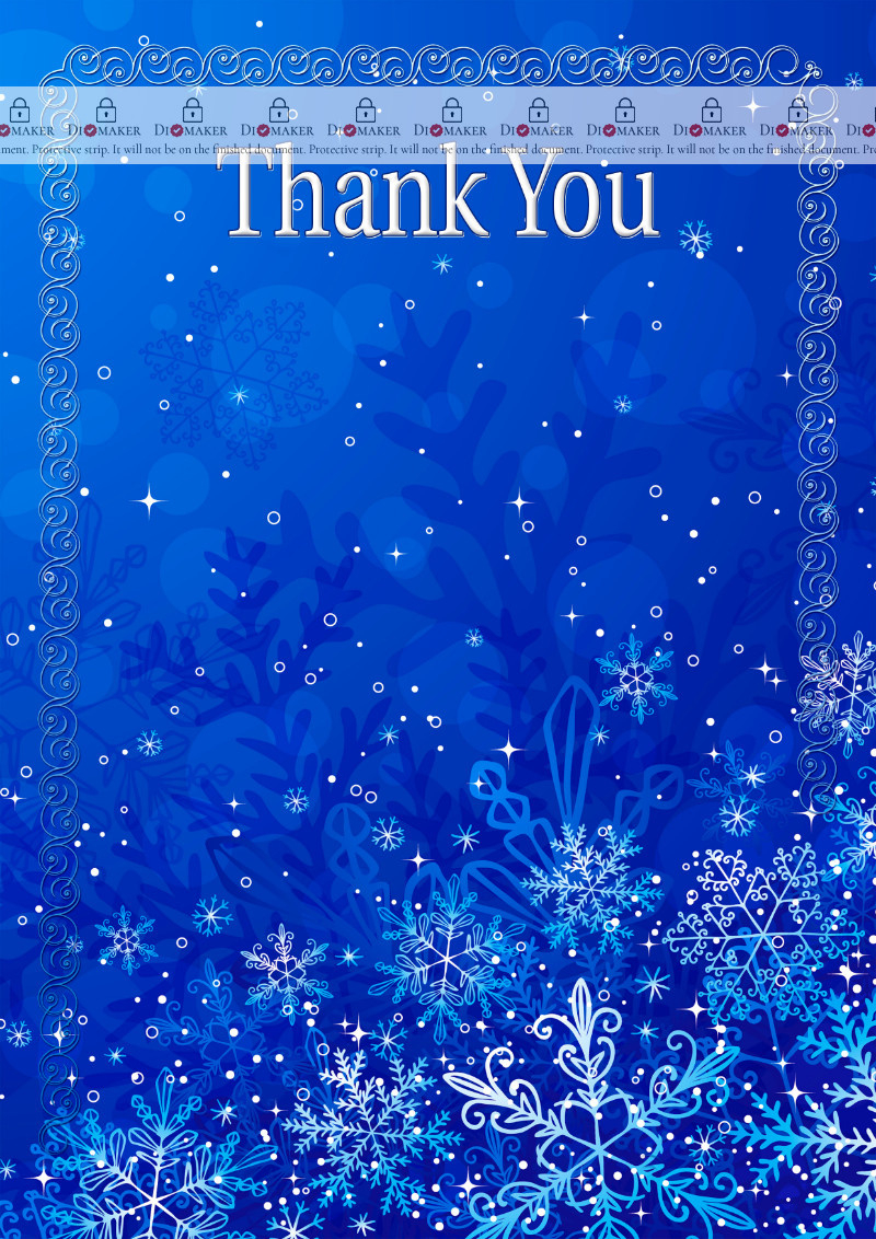 Thank You Card Template «Winter» - Dimaker - Templates - Thank You with Winter Thank You Cards Printable