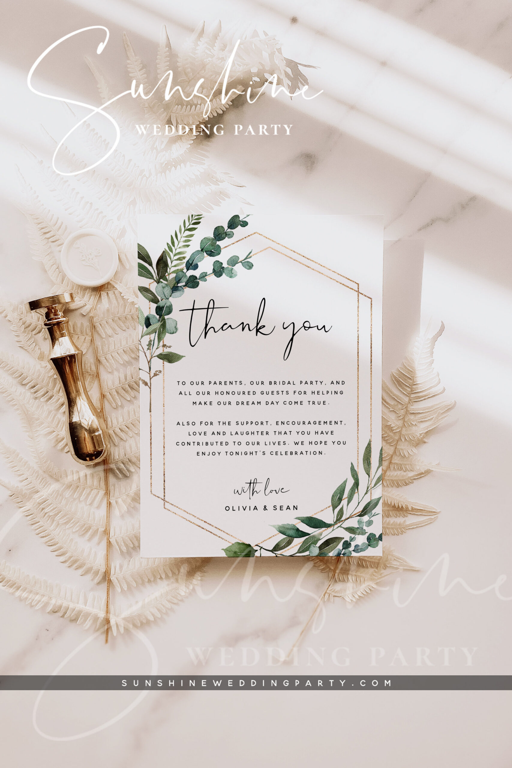 Thank You Cards Template, Greenery Wedding Thank You Letter with regard to Wedding Party Thank You Cards Printable