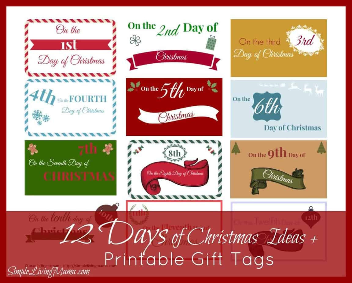 The 12 Days Of Christmas Ideas + Printable Gift Tags - Simple intended for 12 Days Of Christmas Gift Tags Free Printable