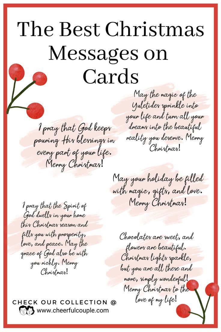 The Best Christmas Messages On Cards – Holiday Wishes For Your in Printable Christmas Card Verses For Handmade Cards