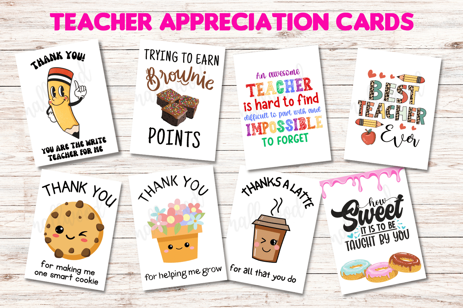 The Best Teacher Thank You Cards (21 Free Printables) - Cassie inside Free Printable Thank You Cards For Teachers
