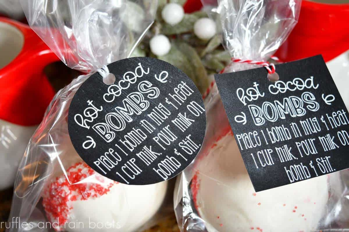 Use These [Free Printable] Hot Cocoa Bomb Labels For Gift Giving! pertaining to Free Printable Hot Cocoa Bomb Tags Christmas