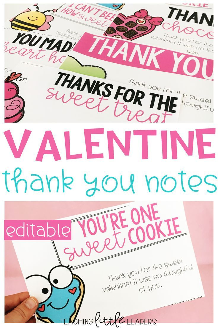 Valentine&amp;#039;S Day Thank You Notes {Editable} intended for Valentine Thank You Cards Printable