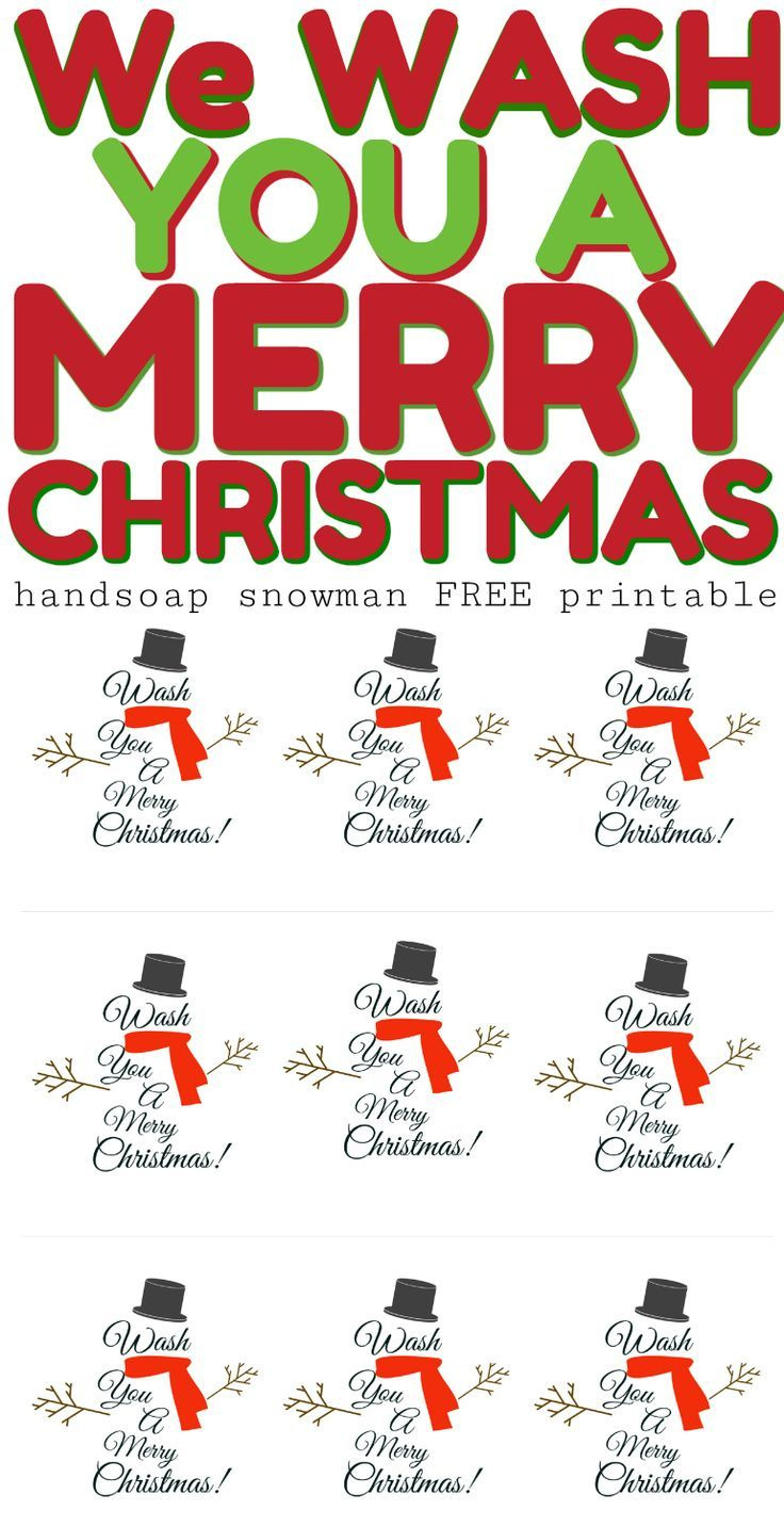 We Wash You A Merry Christmas Printable - A Sparkle Of Genius for We Wash You A Merry Christmas Printable Tags
