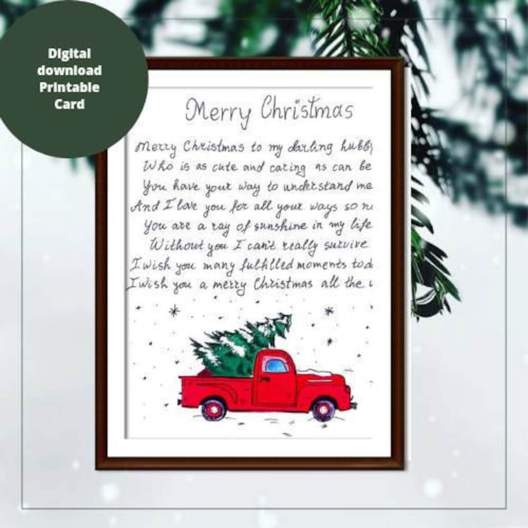 Wishes What To Buy My Husband For Xmas Christmas Message For with Free Printable Christmas Card For My Husband