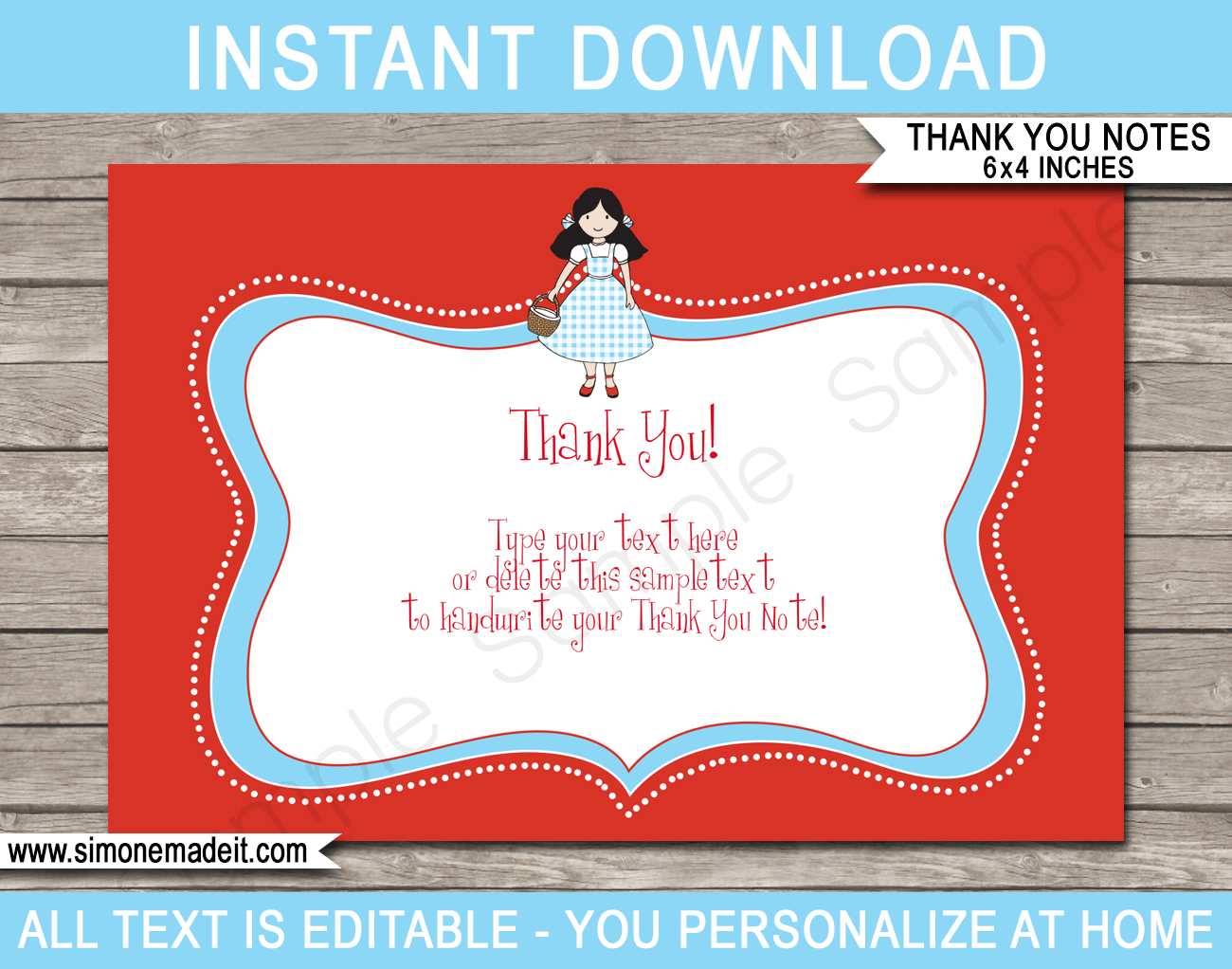 Wizard Of Oz Party Thank You Cards Template with regard to Wizard Of Oz Thank You Cards Printable