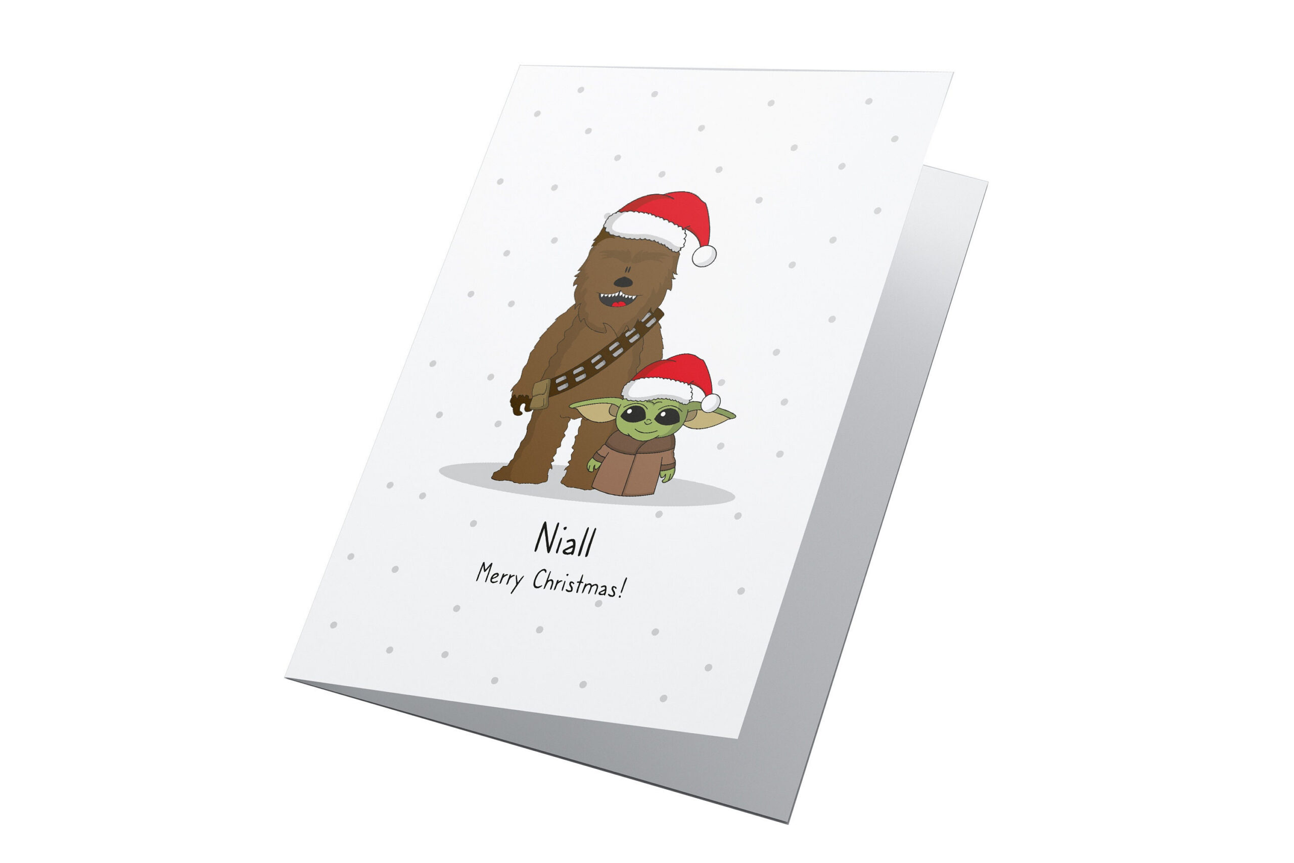 Yoda &amp;amp; Chewbacca! Personalised Christmas Card, Star Wars Christmas inside Star Wars Printable Christmas Card